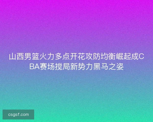 山西男篮火力多点开花攻防均衡崛起成CBA赛场搅局新势力黑马之姿